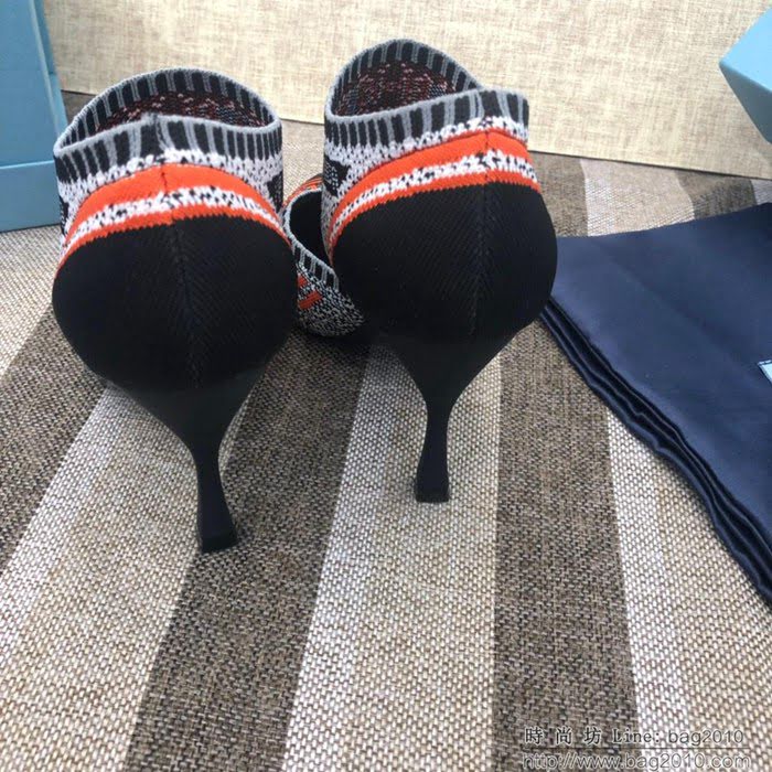 PRADA普拉達 2019早春 T臺走秀 網紅同款 刺繡系列 春夏時尚 高跟尖頭單鞋  ljl1030